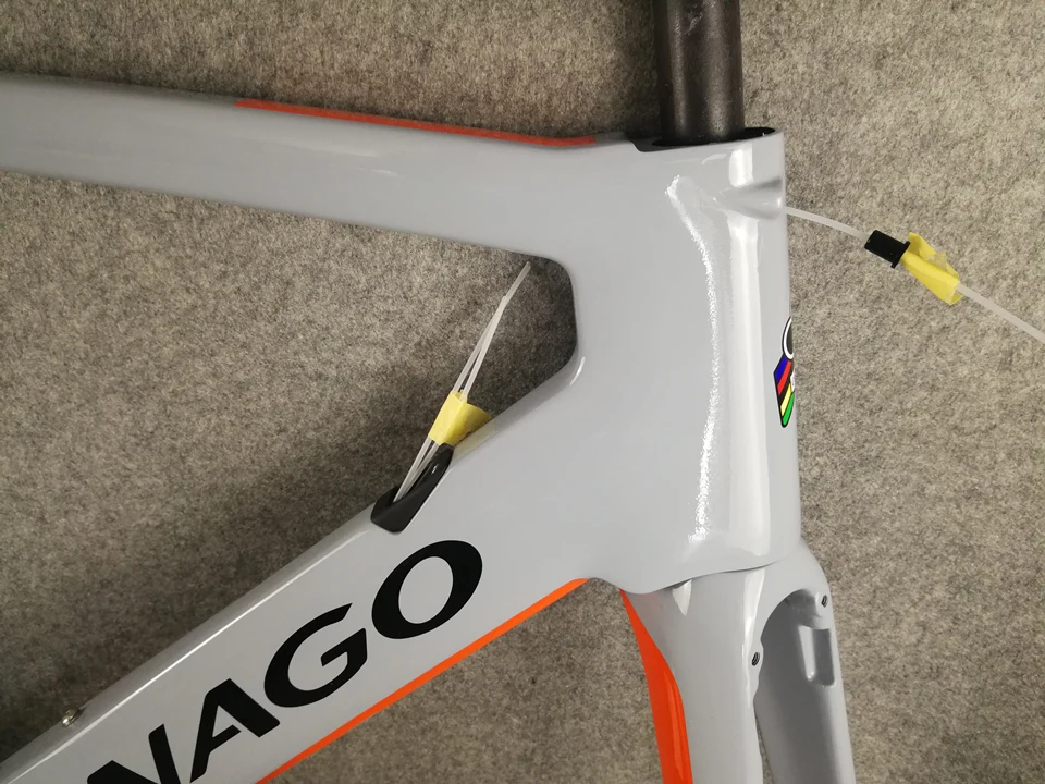 Высокое качество Colnago набор углеродных дорожных Рам обода тормоза карбоновые велосипедные рамы оранжевый черный SIGMA эксклюзивный спортивный
