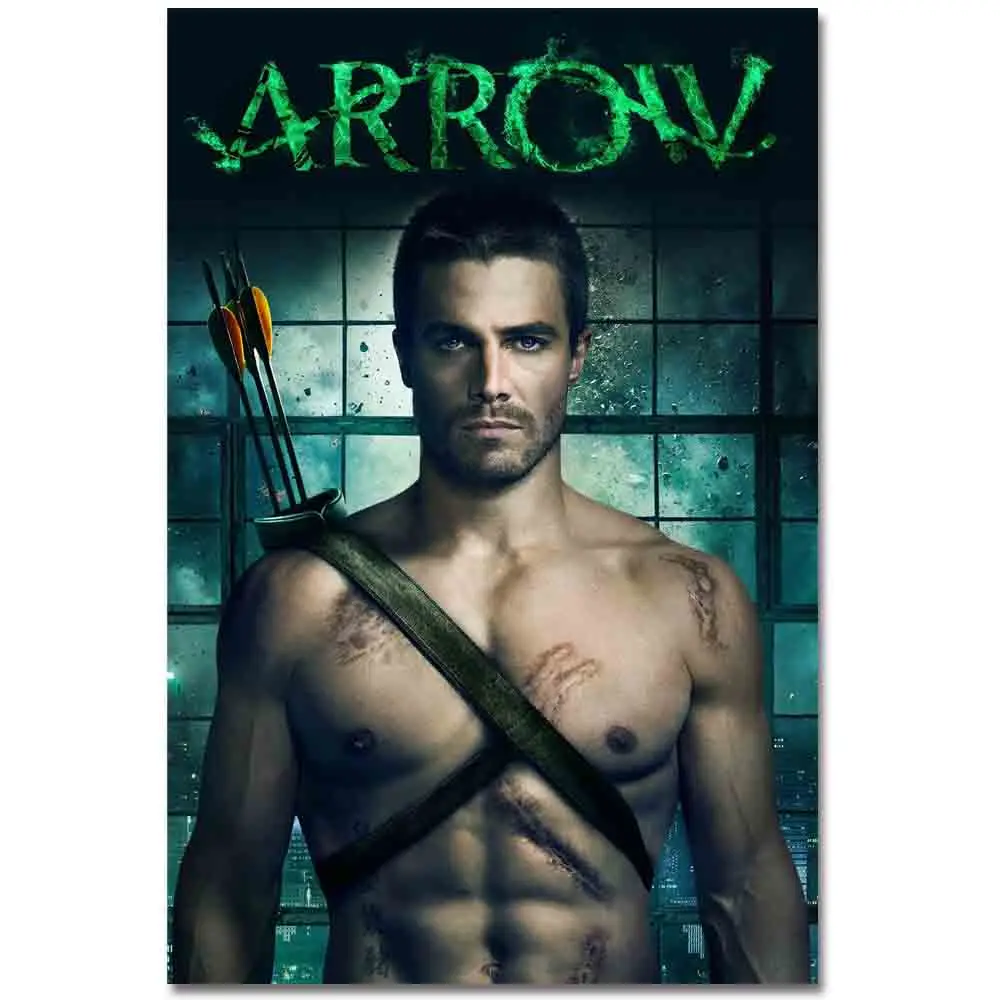 Постер к фильму Стрела книги по искусству шелковая принтованная ткань ТВ серии