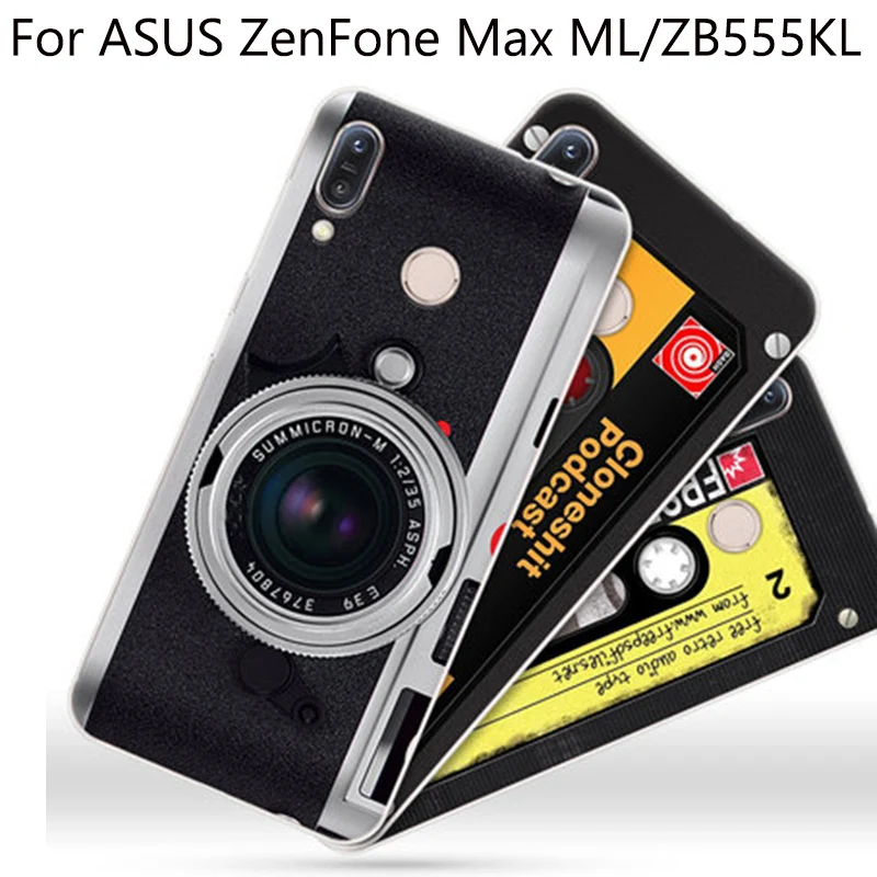 Чехол для ASUS ZenFone Max ML милые мягкие чехлы в ретро стиле с мультяшным рисунком ZB555KL