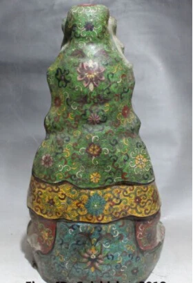 RHS0207 16 &quotКитайский Перегородчатой Эмали Золотой Свинка Кван-инь Гуань Инь Богиня