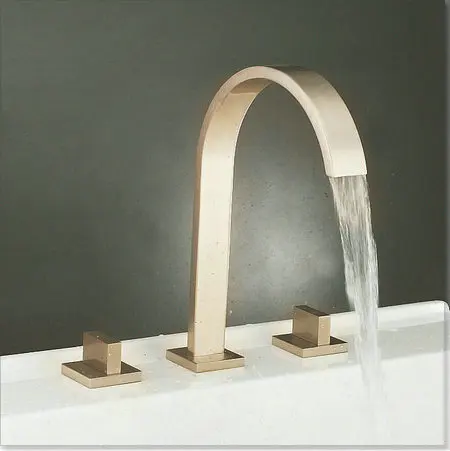 to tap 3pcs Fashion Waterfall Bathtub Faucet Set Surface Mounted Nickel Mixer Tap L-134 placa led | Дом и сад