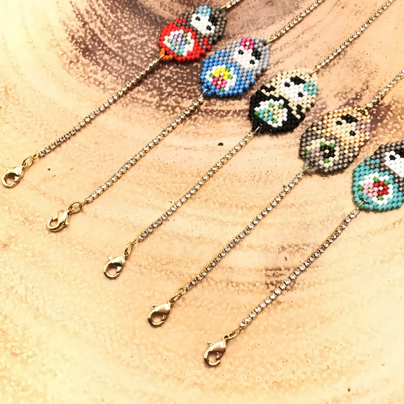 2018 Императрица Новая мода Женщина Симпатичные Куклы Бохо Шарм Браслеты Кристалл