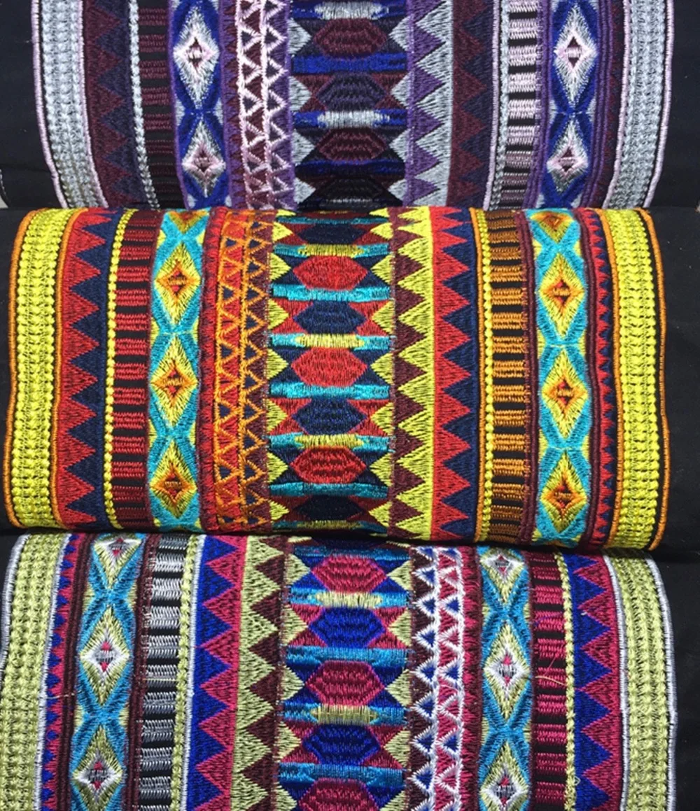 Miao вышивка hmong родное Тканое полотно лента в стиле бохо аксессуары для рукоделия