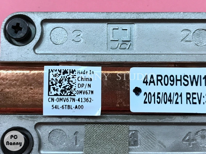 Радиатор охлаждения процессора MV67N 0MV67N оригинальный радиатор для Dell Inspiron 17R