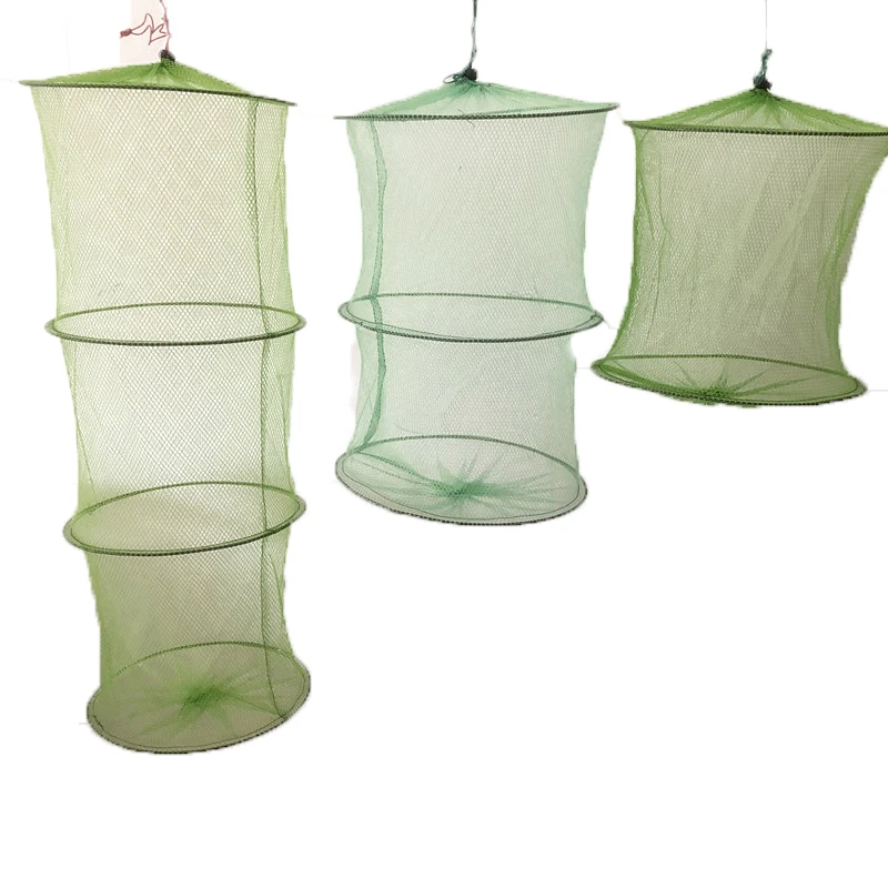 Портативная рыболовная сеть сетчатая клетка для рыбы и креветок литая ловушка