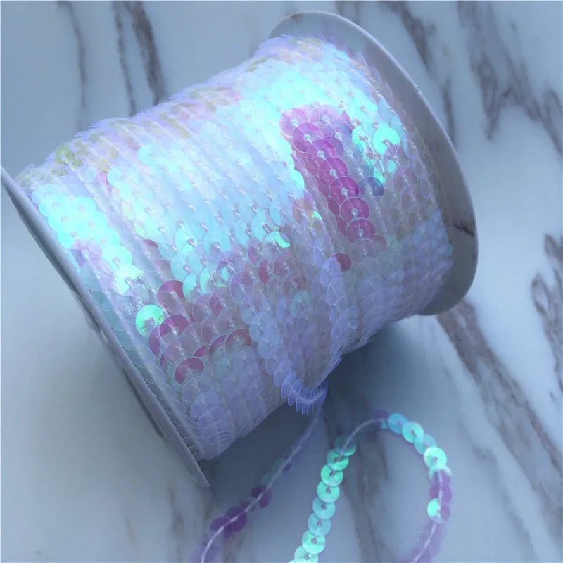 100 ярдов/рулон плоские круглые Блестки из ПВХ диаметром 6 мм | Дом и сад