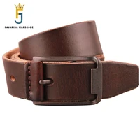 fajarina male retro styles high quality alloy buckle metal belts cowskin casual jeans cow skin leather belt for men n17fj218