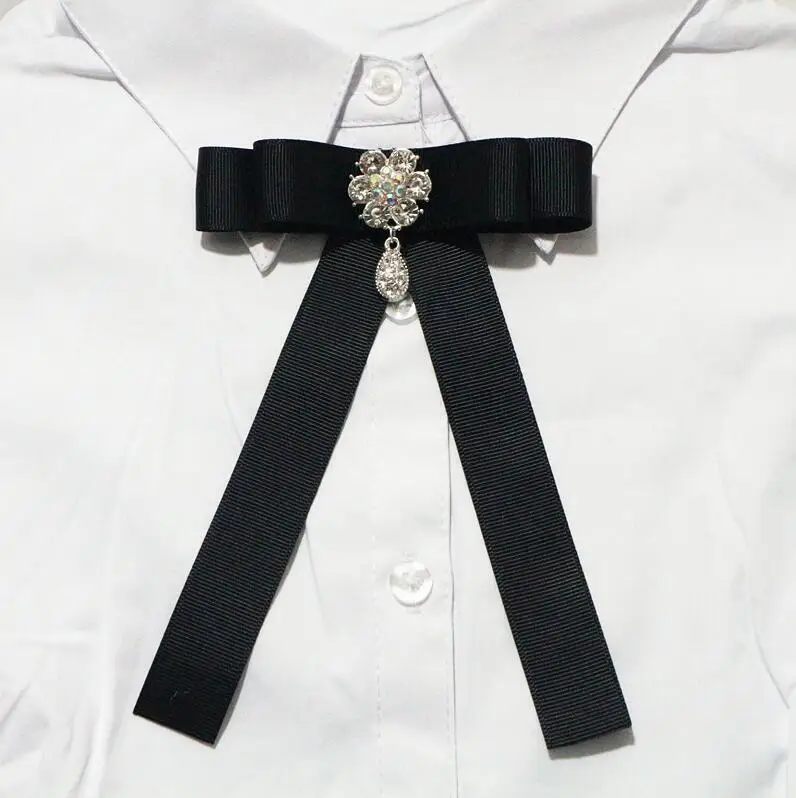 19 цветов бант лента брошь воротник аксессуары для галстуков длинная игла ткань