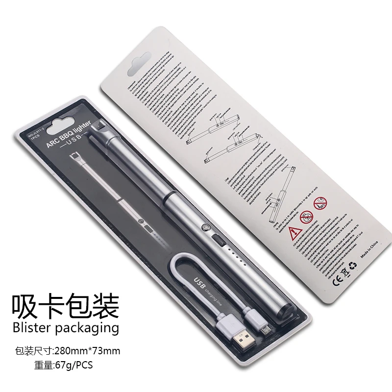 Электрическая перезаряжаемая USB кухонная Зажигалка Ветрозащитная Электронная