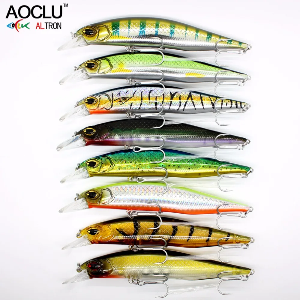 AOCLU 8 шт/лот jerkbait приманки Воблеры 13 5 см 18 г жесткая Приманка Minnow Crank Рыболовная VMC