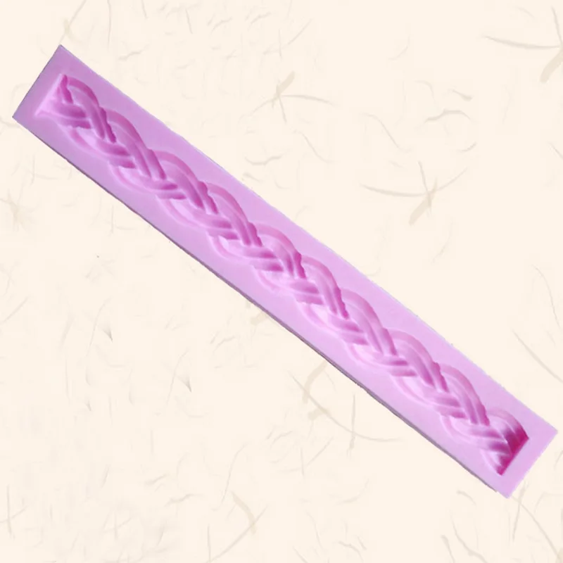 Бесплатная доставка DIY Силиконовая Форма Фондант текстура веревка твист