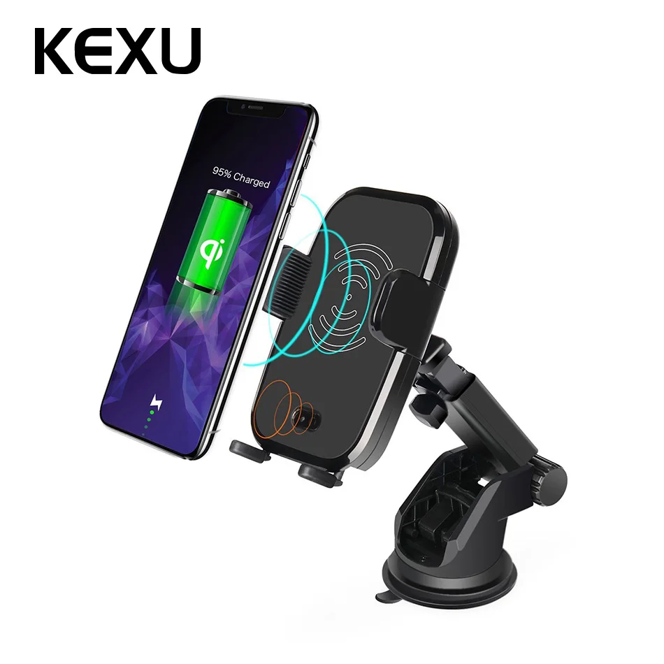 KEXU быстро ИК Беспроводной автомобиля Зарядное устройство для iPhone X 8 плюс samsung S8