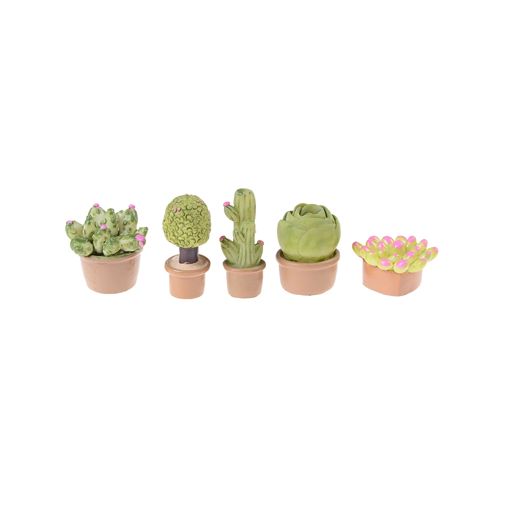

1Pcs NEW Mini 1:12 Home Decor Succulent plants Hot Sale Miniature Green Plant In Pot For Dollhouse Furniture Decoration