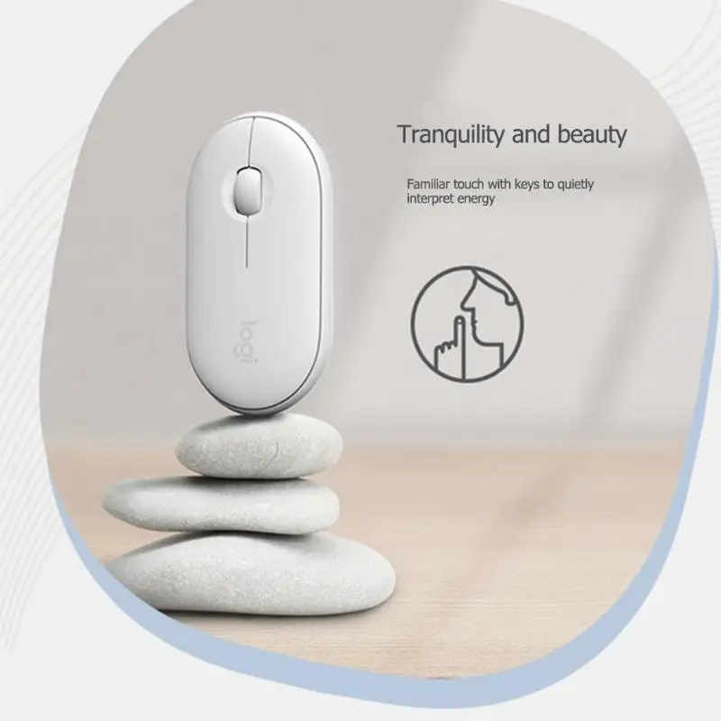 Мышь Logitech Pebble Беспроводная с поддержкой Bluetooth и 3 кнопками 1000 точек/дюйм|Мыши| |