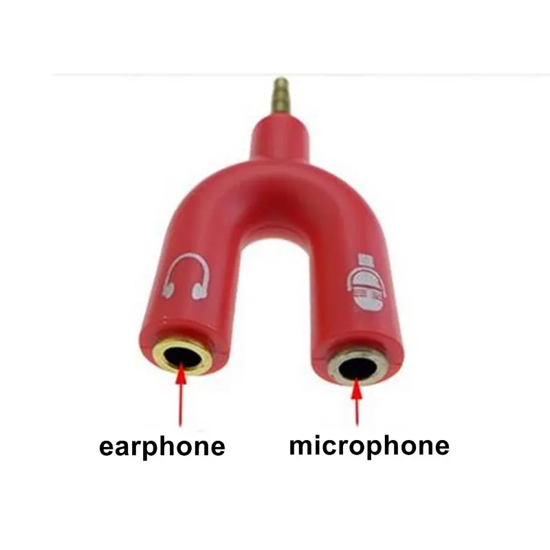 U-образный разъем микрофон вход выход для наушников адаптер 3 5 мм аудио сплиттер