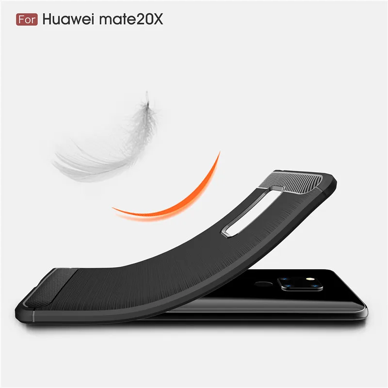 Чехол из углеродного волокна для Huawei Mate 20 X высококачественный противоударный