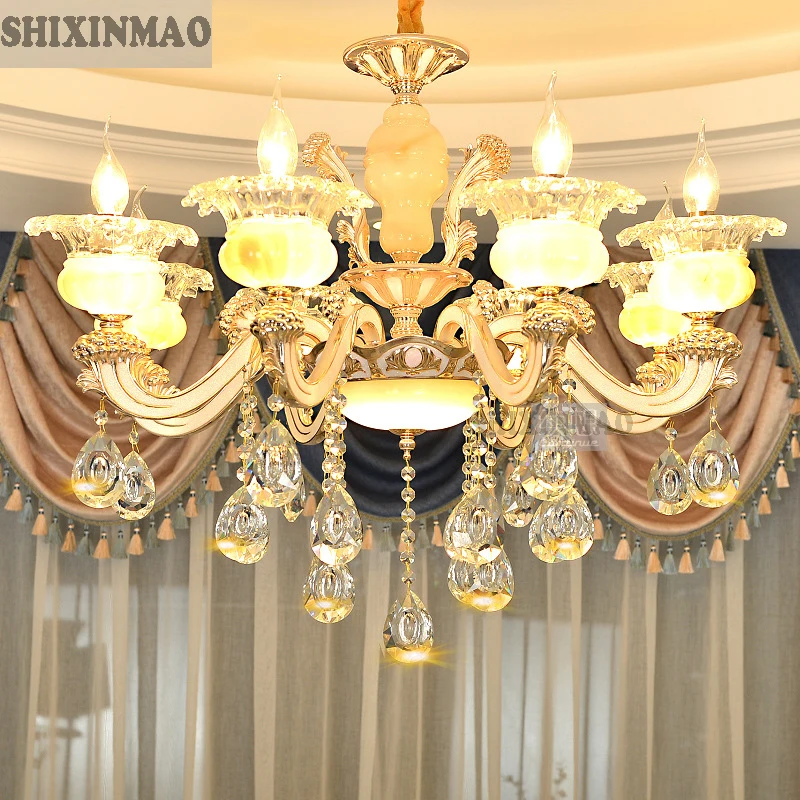 SHIXNIMAO светильник шные хрустальные светодиодные люстры из искусственного нефрита