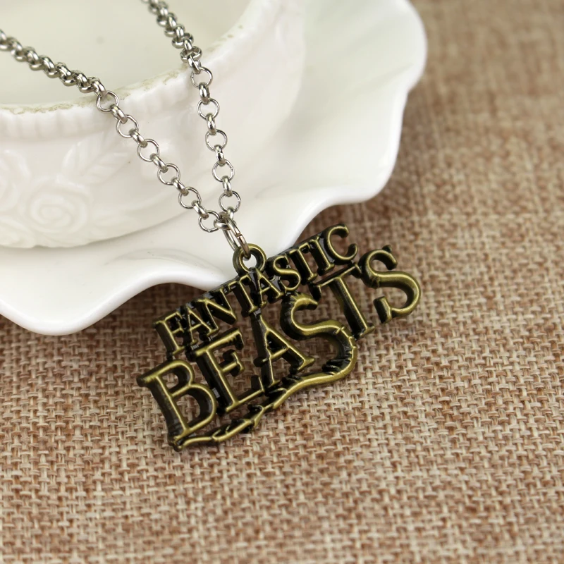Металлическое ожерелье с логотипом Фантастические звери и где найти|cosplay jewelry|metal