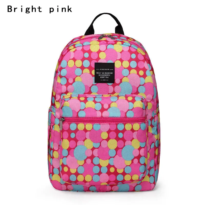 Colorful pink Модная детская сумка Многофункциональный материнства подгузник сумка рюкзак для мамы большой Ёмкость сумка посылка пеленки мешок Hanimom - Цвет: Colorful pink