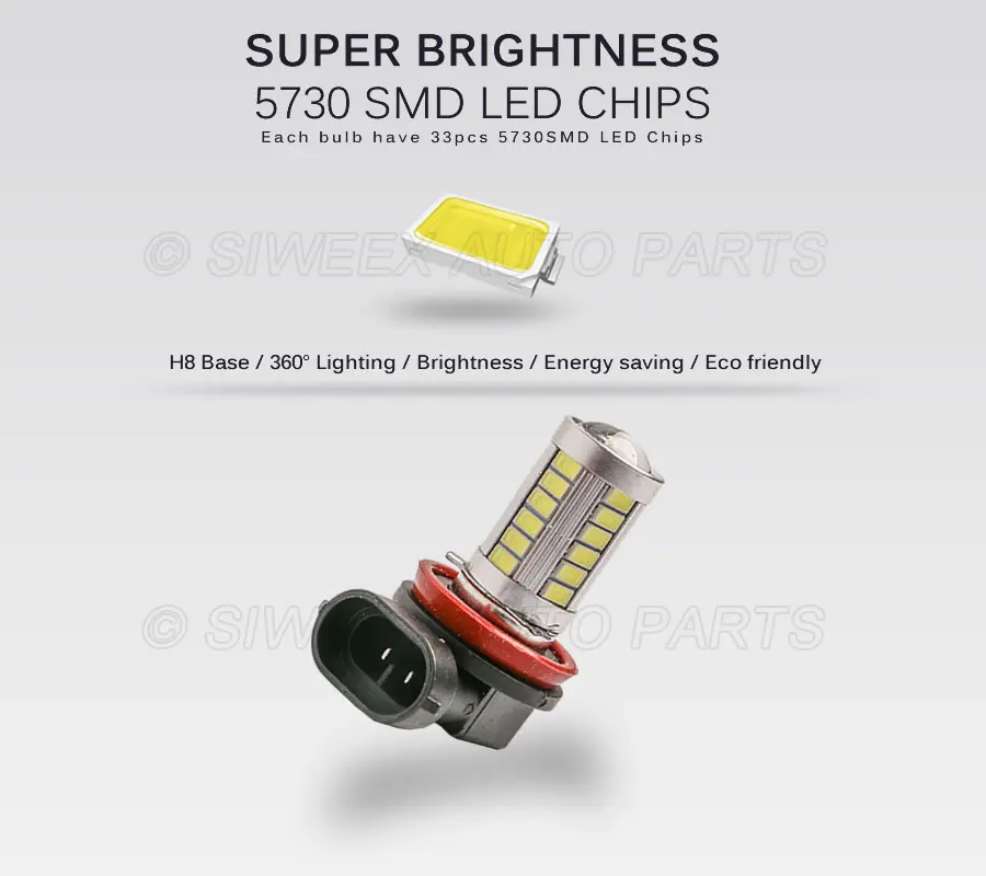 1 шт. светодиодный светильник для объектива H8 H11 33 5730 SMD противотуманный дальнего