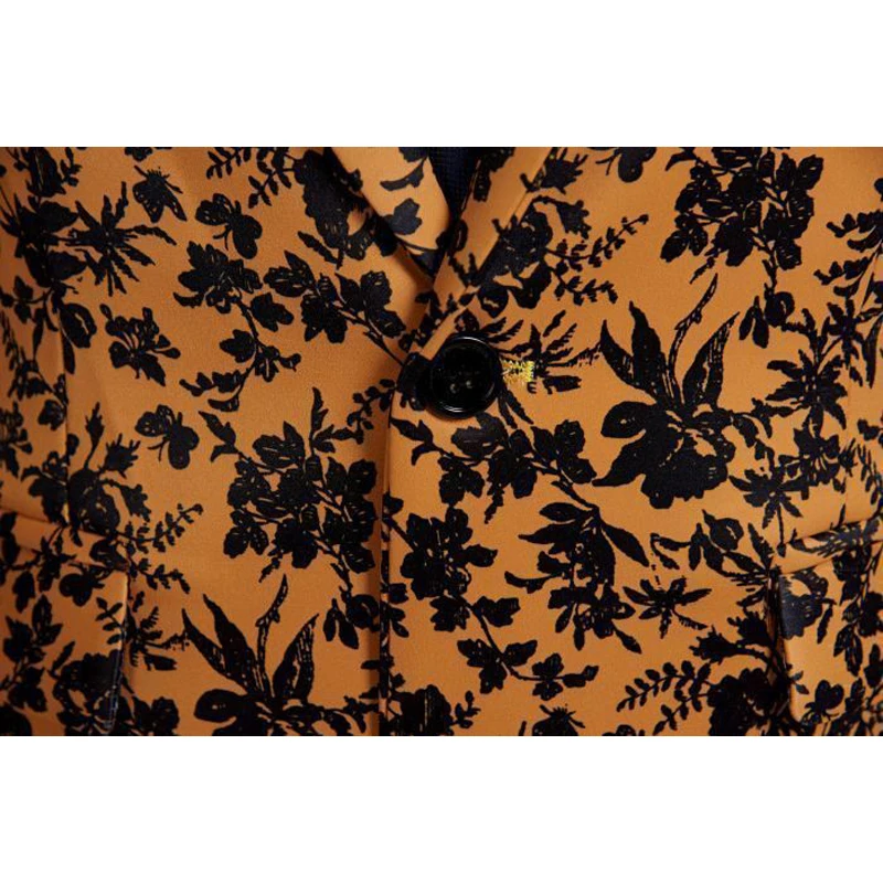 Shenrun модные мужские приталенные костюмы оранжевый черный свадебный мужской