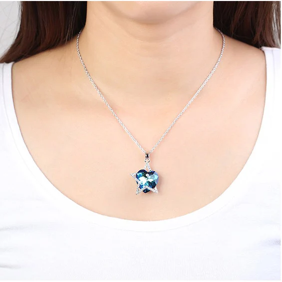 SPCLUB кристаллами от Сваровски модное ожерелье ювелирные изделия для женщин Кулон