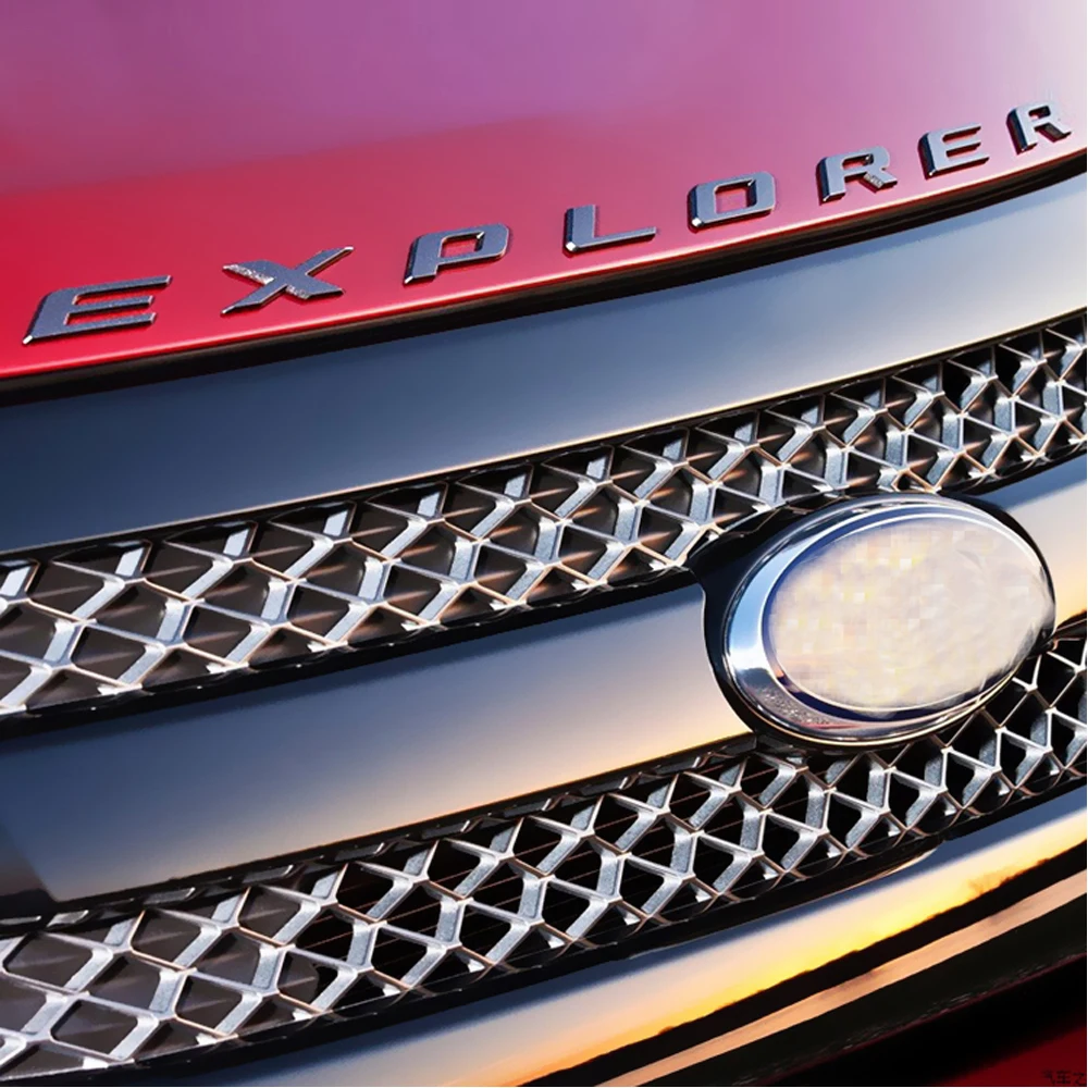 Черный глянец 3D буквы капот Стикеры эмблема значок Логотип для Ford EXPLORER 2011 2012 2013