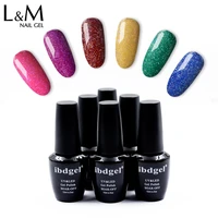 24 bottles rainbow gel polish uv nail set ibdgel brand soak off nails professional diy gel cheap rich colour glitter nail gel