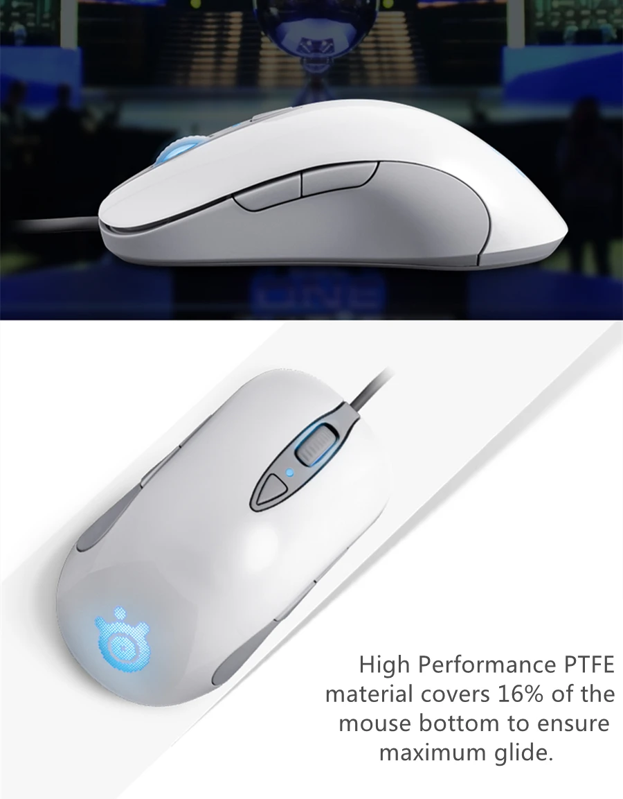Оригинальная игровая мышь Steelseries сэнсэй сырой Фрост Блю издание, Steelseries двигатель с посылка