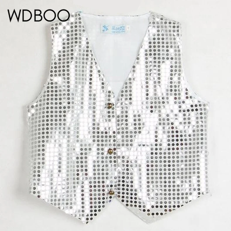 WDBOO джазовый жилет для мальчиков детская блестящая одежда костюм выступления