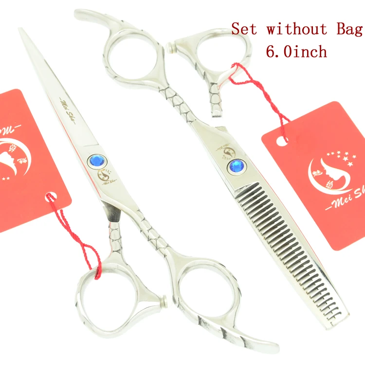 HA0316 without case 6,0 дюймов Meisha JP440C Нескользящая ручка ножницы для стрижки волос Парикмахерские филировочные ножницы стрижка Tesoura Инструменты для укладки HA0317 - Цвет: HA0316 without case