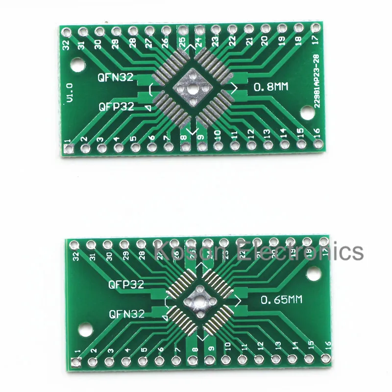10 шт. QFN32 QFP32 до DIP32 плата SMD адаптер для DIP 0 8 мм/0 65 мм штырьковый шаг|adapter|adapter dipadapter