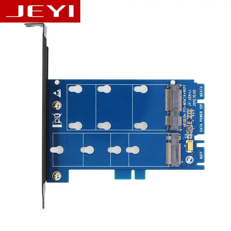 

JEYI SK3 M.2 NGFF to SATA and mSATA TO SATA3 adapter add on card dual interface two with conversion card SSD adapter card