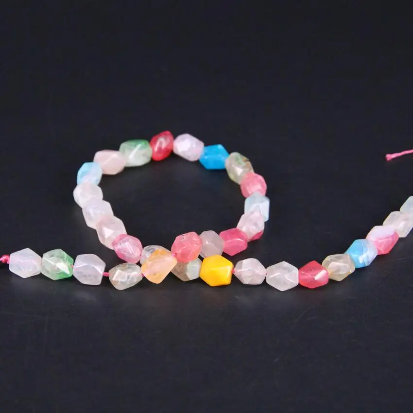 15 5 &quot/нитка маленького размера радужные натуральные ограненные Агаты самородок