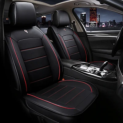 black no pillow Wenbinge Leather car seat covers for mitsubishi lancer 10 asx pajero 4 2 outlander xl car accessories seat covers car-styling - Название цвета: black no pillow