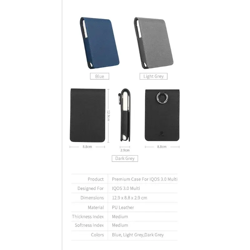 

Fashion Leather Portable Mini Case For IQOS 3 Bag IQOS 3.0 Multi Protective Cigarette Case Cover For IQOS 3.0 Multi Carrying Bag