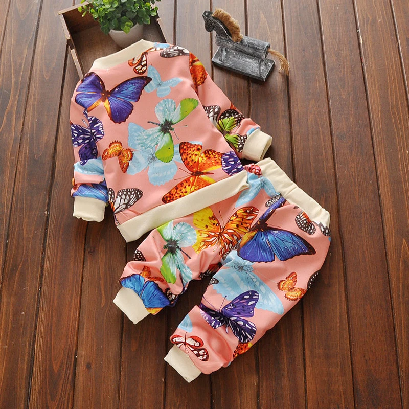 Осенняя одежда HH для маленьких девочек комплект из двух предметов детской одежды