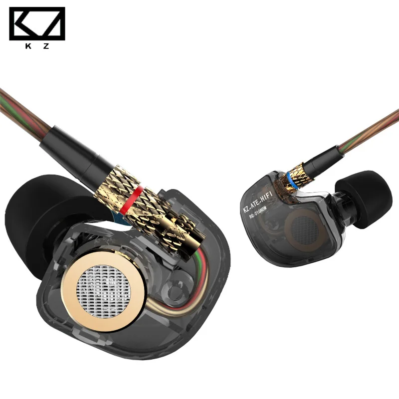 100% Оригинальные KZ ATE ATR 3 5 мм в ухо наушник Super Bass стерео HiFi Спорт Металл наушники с