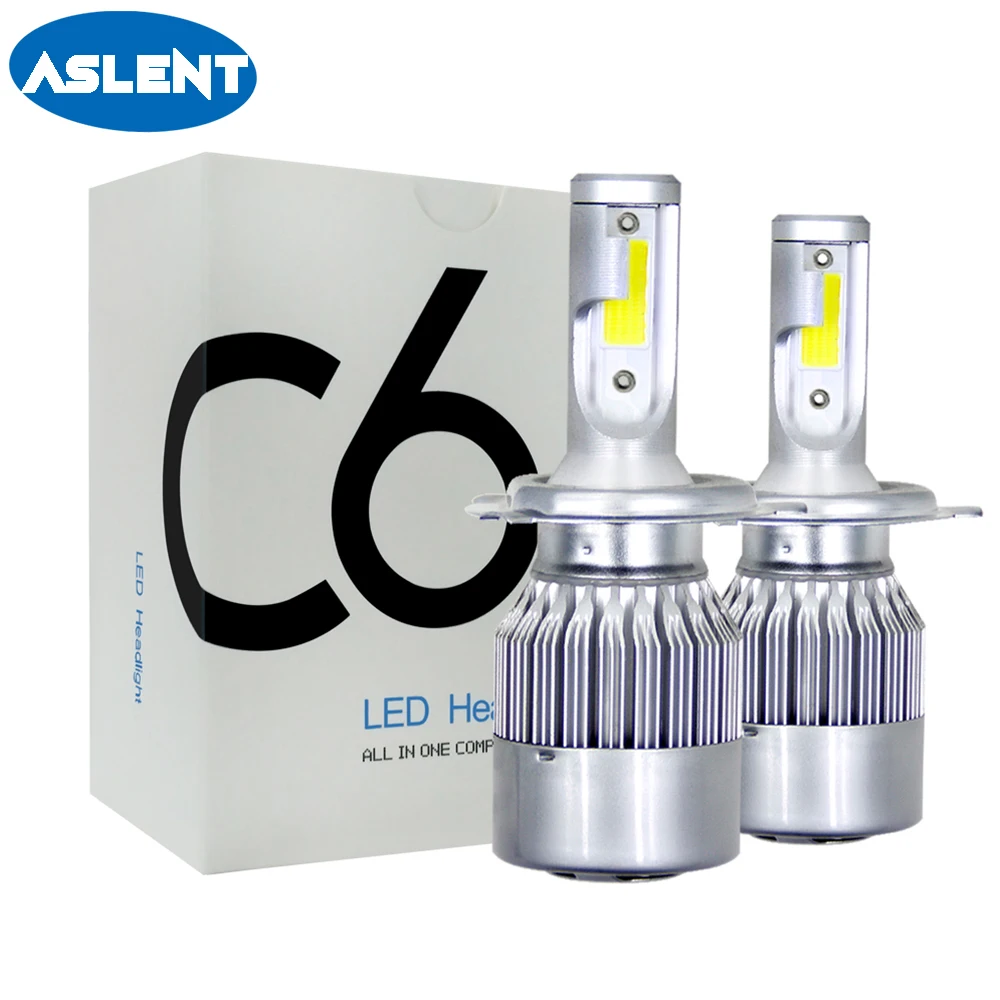 

Aslent C6 Car Headlight H7 LED H4 Bulb H1 H3 H11 HB3 9005 HB4 9006 9004 9007 72W 8000lm Fog Lights Auto Headlamp Lamps 12v 24v