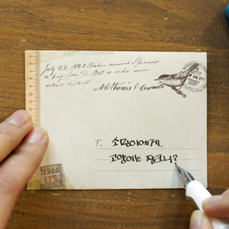 

12pcs/set Vintage Small Mini Kraft Paper Window Envelopes Wedding Invitation Envelope Gift Envelope 9.5*7.2cm