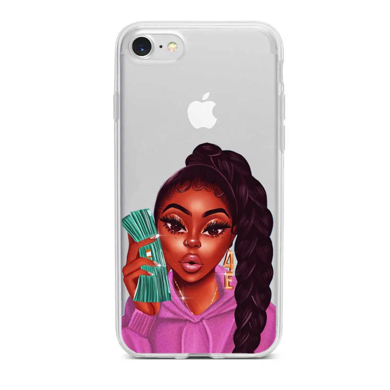 MAKE MONEY Not Friends Kash Black head Girl Fundas чехол для iPhone X XR XS Max 8 7 6s Plus Мягкий Прозрачный