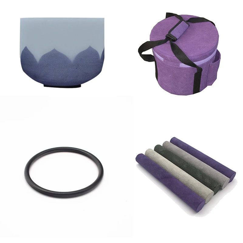 ВЧ 8 дюймовая матовая Хрустальная Поющая чаша с символом лотоса CDEFGABC #