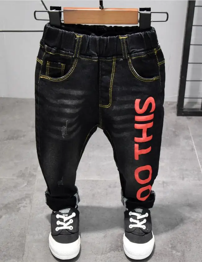jeans Комплект из 3 предметов, осенние детские комплекты одежды для отдыха, Детский костюм для маленьких мальчиков, джинсовая куртка для мальчиков+ толстовка с капюшоном+ джинсы, одежда для мальчиков 2-6 лет - Цвет: jeans