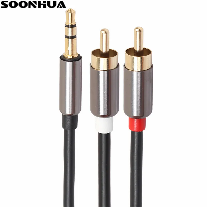 Кабель RCA Jack 3 5 мм на 2 аудиокабель папа-Папа адаптер 2RCA для домашнего кинотеатра DVD