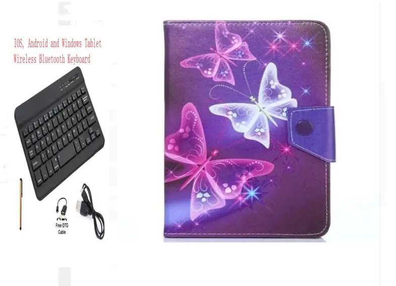 Keyboard Case Для iPad 9,7 A1822 A1823 Универсальный беспроводной Bluetooth чехол-клавиатура для iPad 5th 6th Air 2 клавиатура+ ручка - Цвет: Keyboard Case