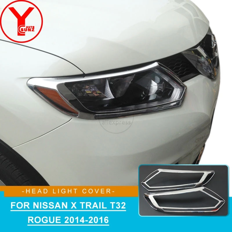 YCSUNZ хромированная крышка фары для nissan x-trail t32 rogue Запчасти для nissan x trail t32 аксессуары лампа