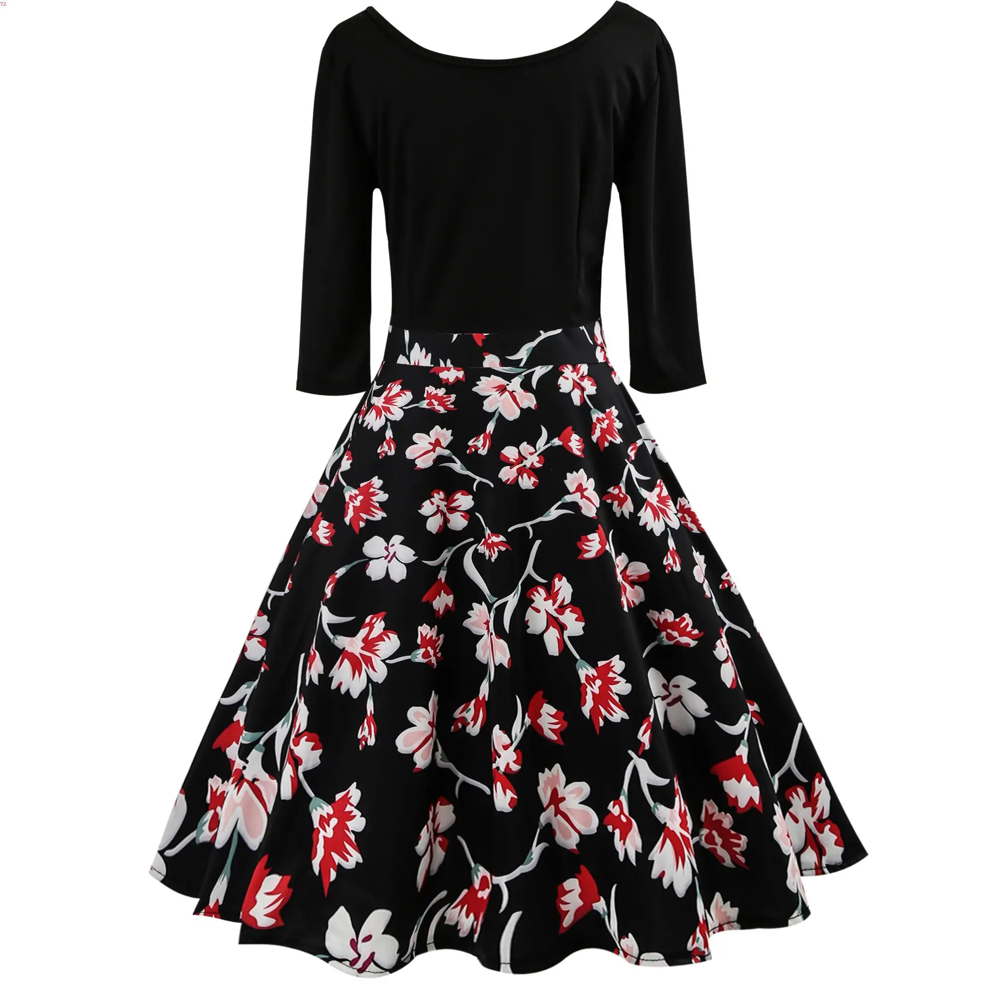 Новые летние Стиль Для женщин цветы платье с принтом пикантные модные 0 воротник