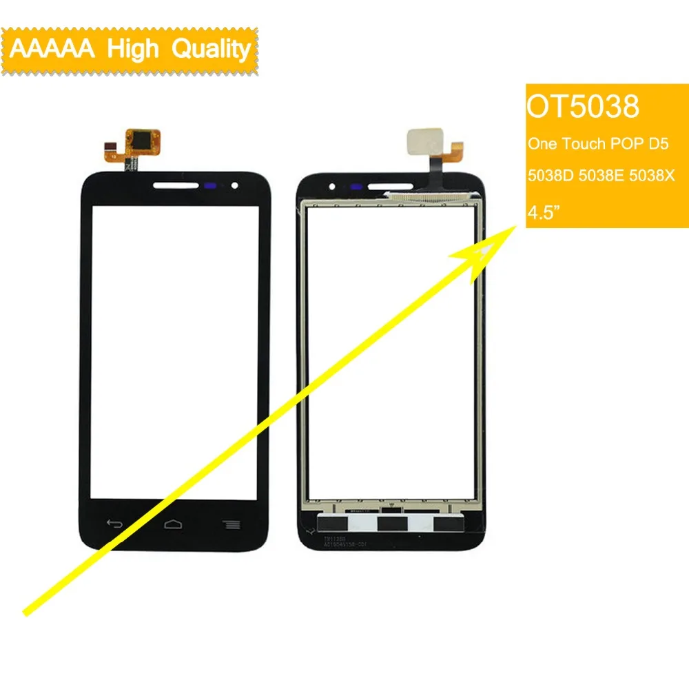 Сенсорный экран 5038 дюйма для Alcatel One touch POP D5 5038D 5038E 5038X OT5038 сенсорный с цифровым