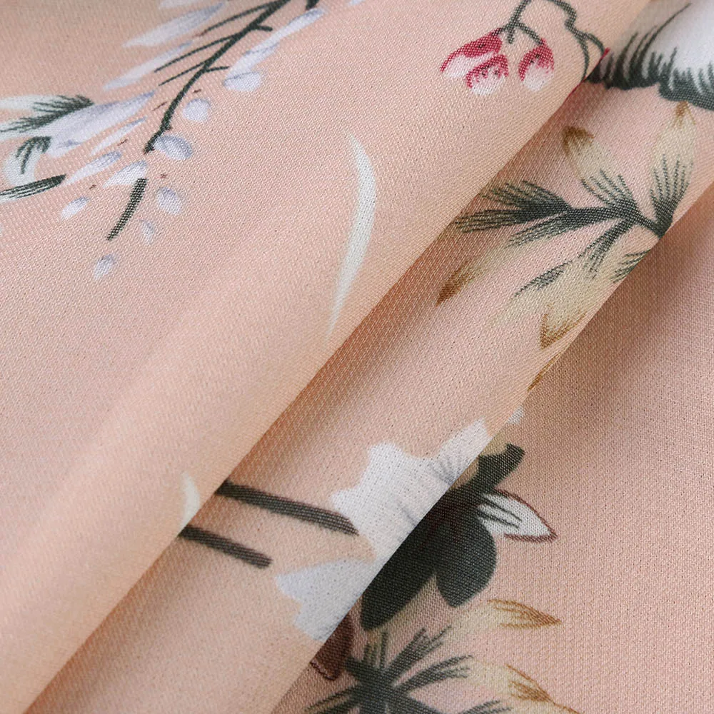 

Elegant Casual 2018 New Hot Women Chiffon Floral Print Sleeveless Backless Casual Boho Beach Long Maxi Dress Dropshipping USPS