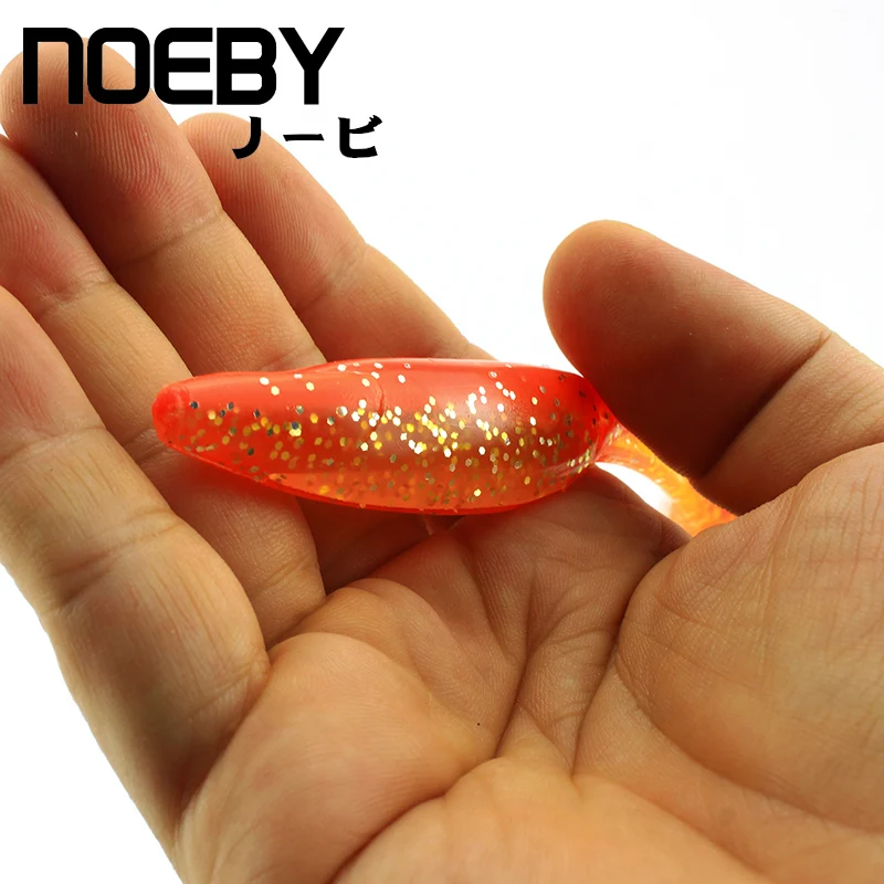 NOEBY 4 шт./лот Мягкая приманка 100 мм/9 г мягкая рыболовная ручной работы жирная